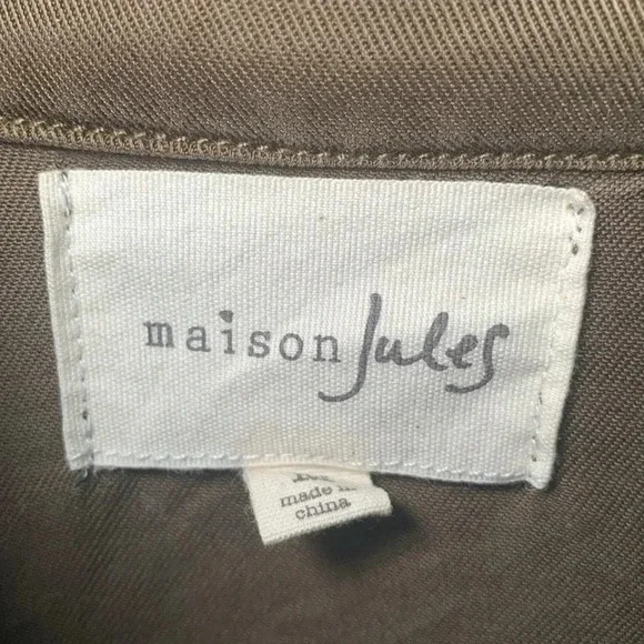 Maison Jules army green utility jacket size medium - Picture 2 of 9